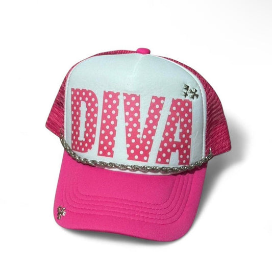 Diva Polka Dot Trucker Hat